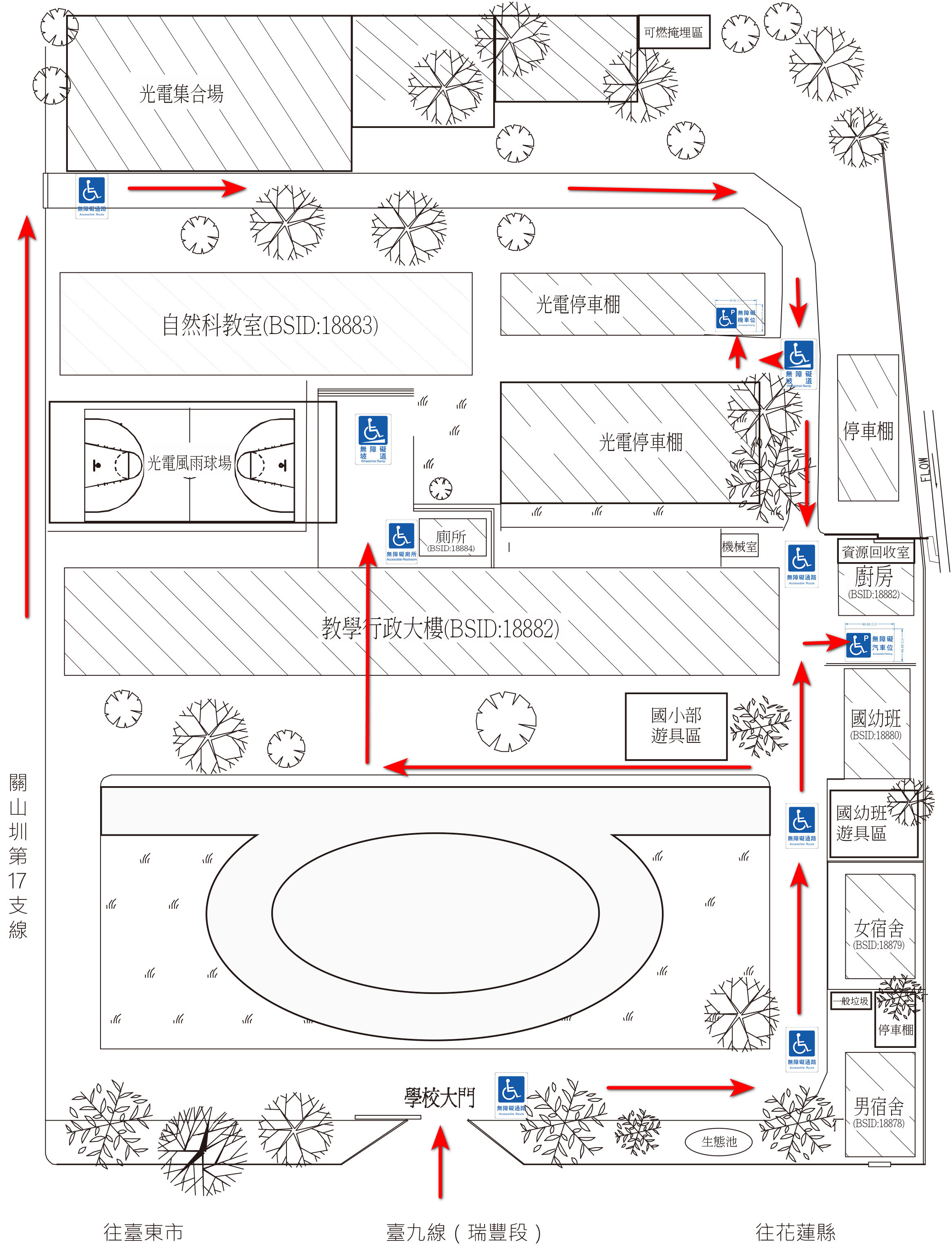 無障礙位置示意圖